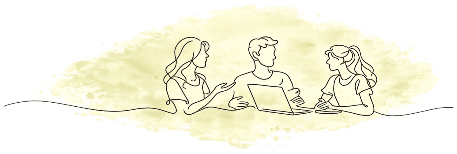 Picture of people talking.